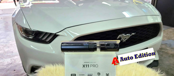 Ford Mustang Car Dash Camera - IROAD X11 Pro front & rear installed Singapore | Auto Edition