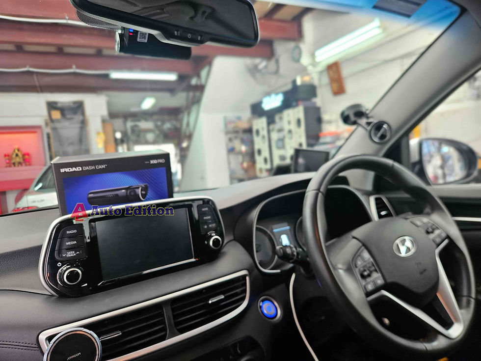 Hyundai Tucson Car Dash Camera - IROAD X10 Pro front & rear + Parking motion - IROAD Power Pack Pro 12 installed Singapore | Auto Edition