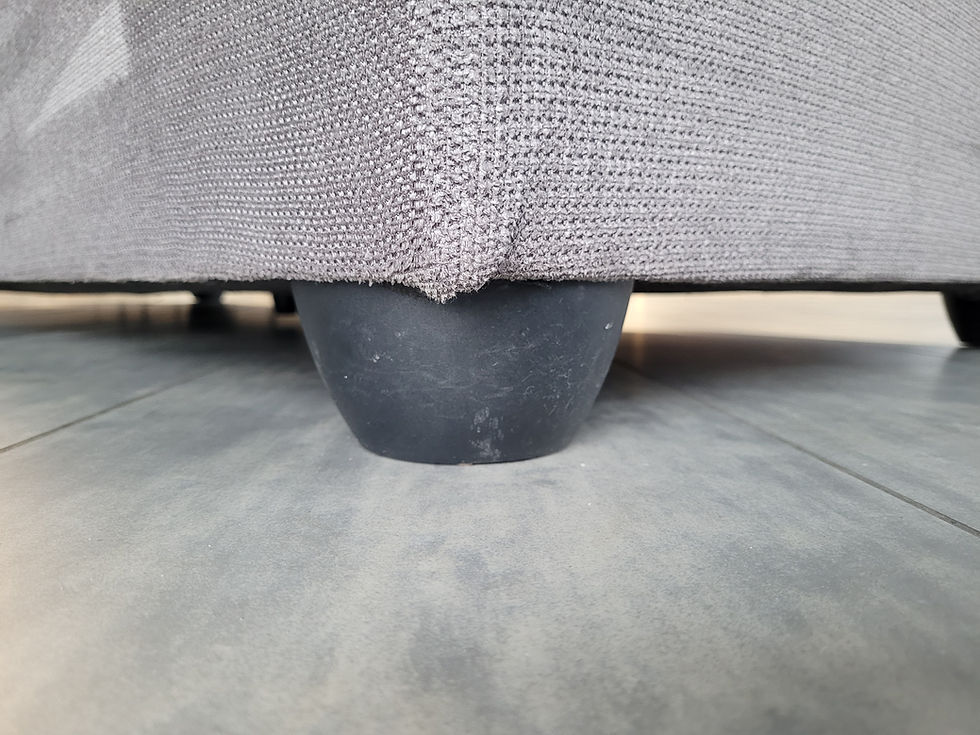 Thumbnail: ✅️️️ GEREINIGD donkergrijze hoekbank 260x225 GRATIS LEVERING