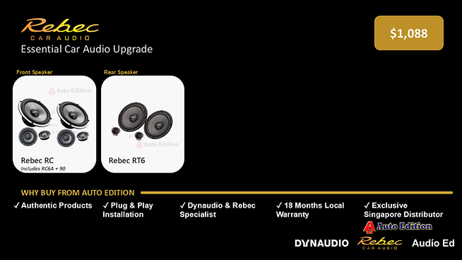 1) $728 Rebec RC6A + RCX6A speakers