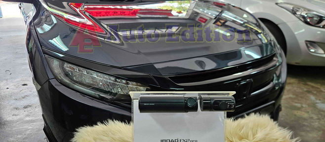 Honda Civic Turbo - Car Dash Camera - IROAD FX2 Pro front & rear installed Singapore | Auto Edition