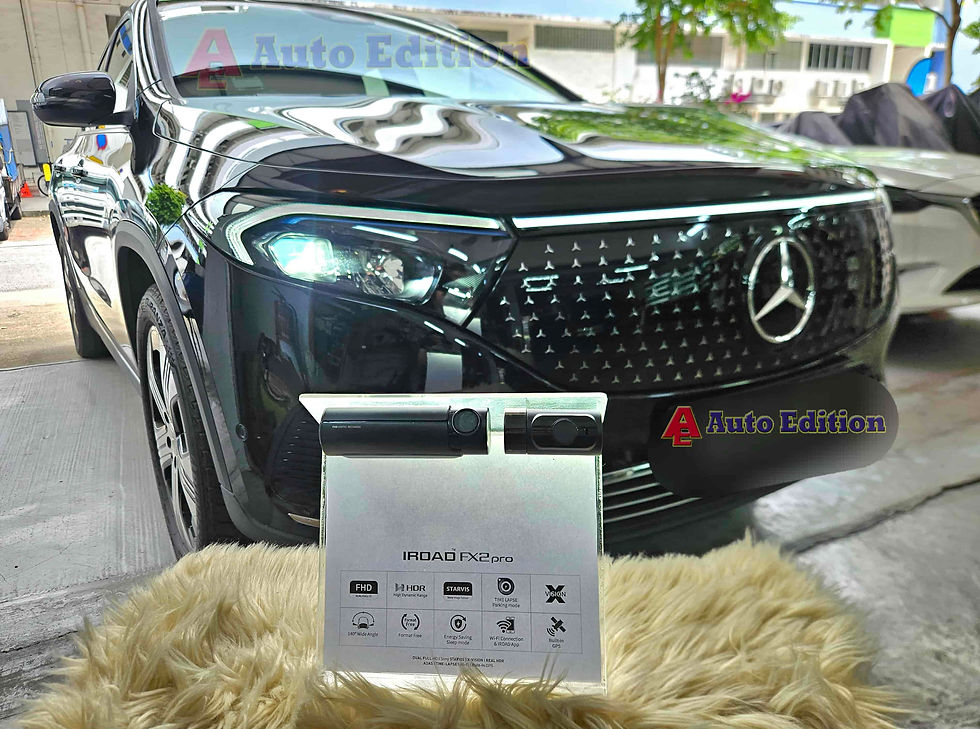 Mercedes Benz EQA 250+ - Car Dash Camera - IROAD FX2 Pro front & rear installed Singapore | Auto Edition