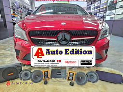 Mercedes CLA180 Car Audio upgrade – Dynaudio and Rebec Car Speakers, DSP Amplifier, Subwoofer and Android Radio Player | Plug & Play Audio upgrade with Auto Edition Singapore
