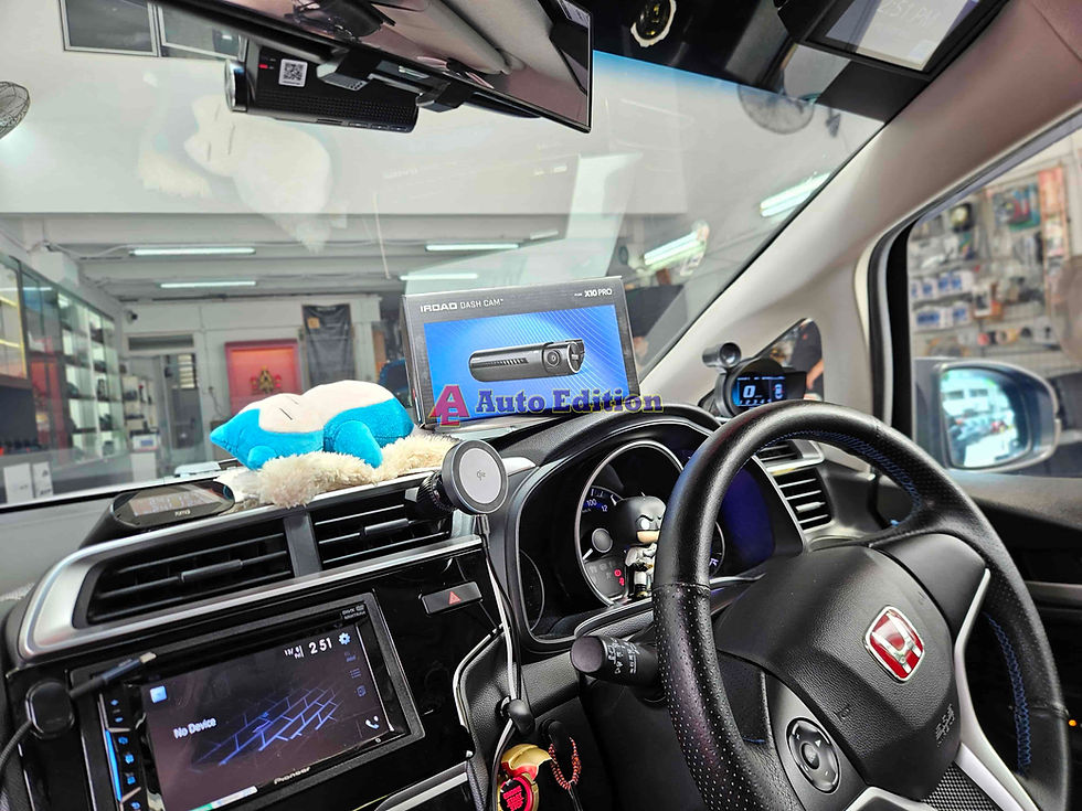 Honda Fit Car Dash Camera - IROAD X10 Pro front & rear + Parking motion - IROAD Power Pack Pro 12 installed Singapore | Auto Edition