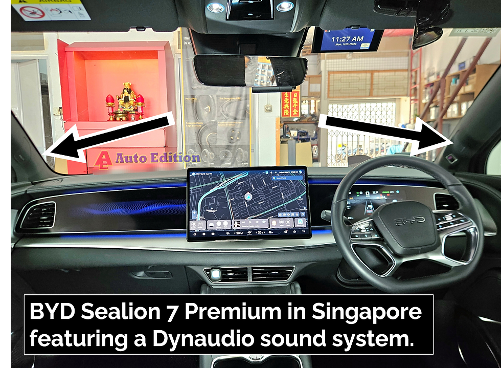 BYD Sealion 7 Dynaudio logo Singapore
