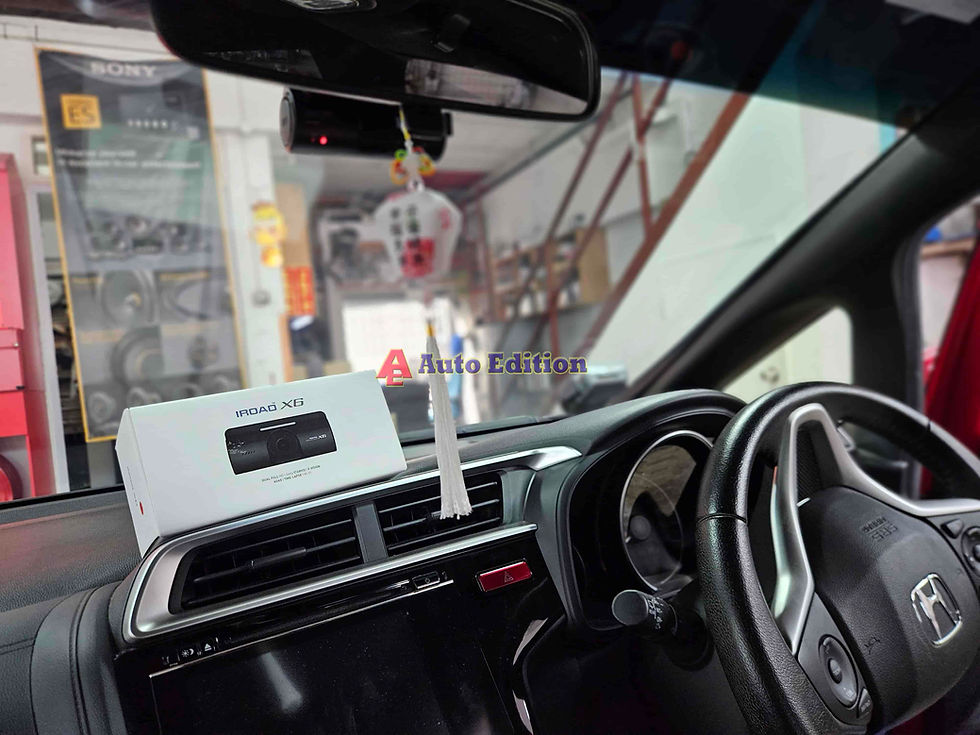 Honda Jazz Car Dash Camera - IROAD X6 front & rear installed Singapore | Auto Edition