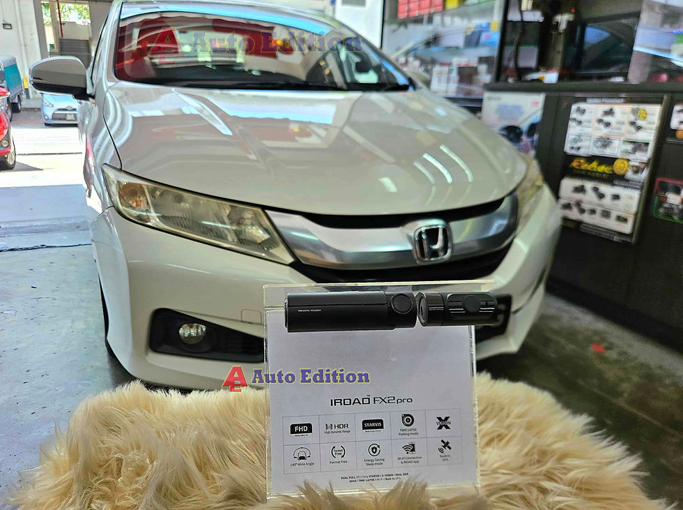 Honda City - Car Dash Camera - IROAD FX2 Pro front & rear installed Singapore | Auto Edition