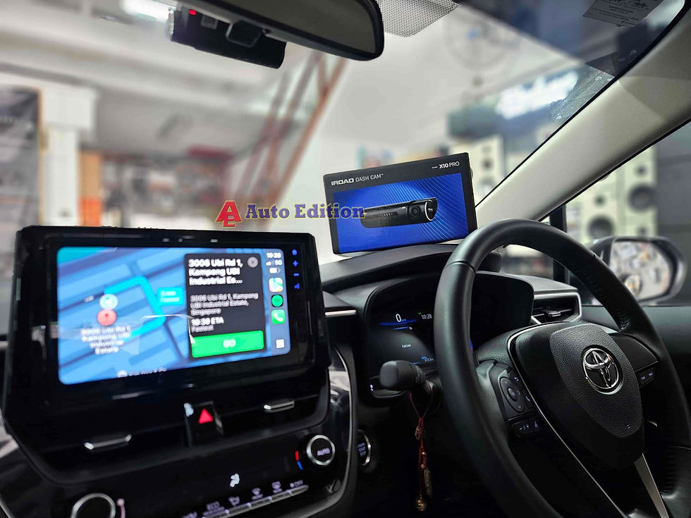 Toyota Corolla Altis Car Dash Camera - IROAD X10 Pro front & rear installed Singapore | Auto Edition