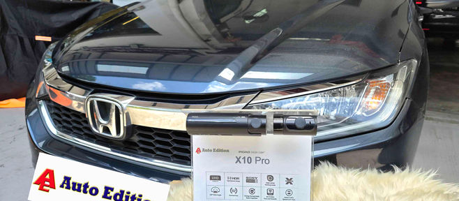 Honda City Car Dash Camera - IROAD X10 Pro front & rear installed Singapore | Auto Edition