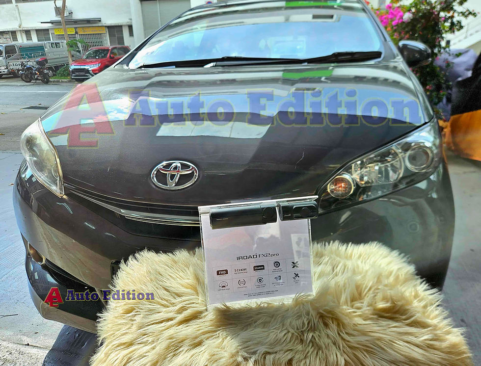 Toyota Wish - Car Dash Camera - IROAD FX2 Pro front & rear installed Singapore | Auto Edition