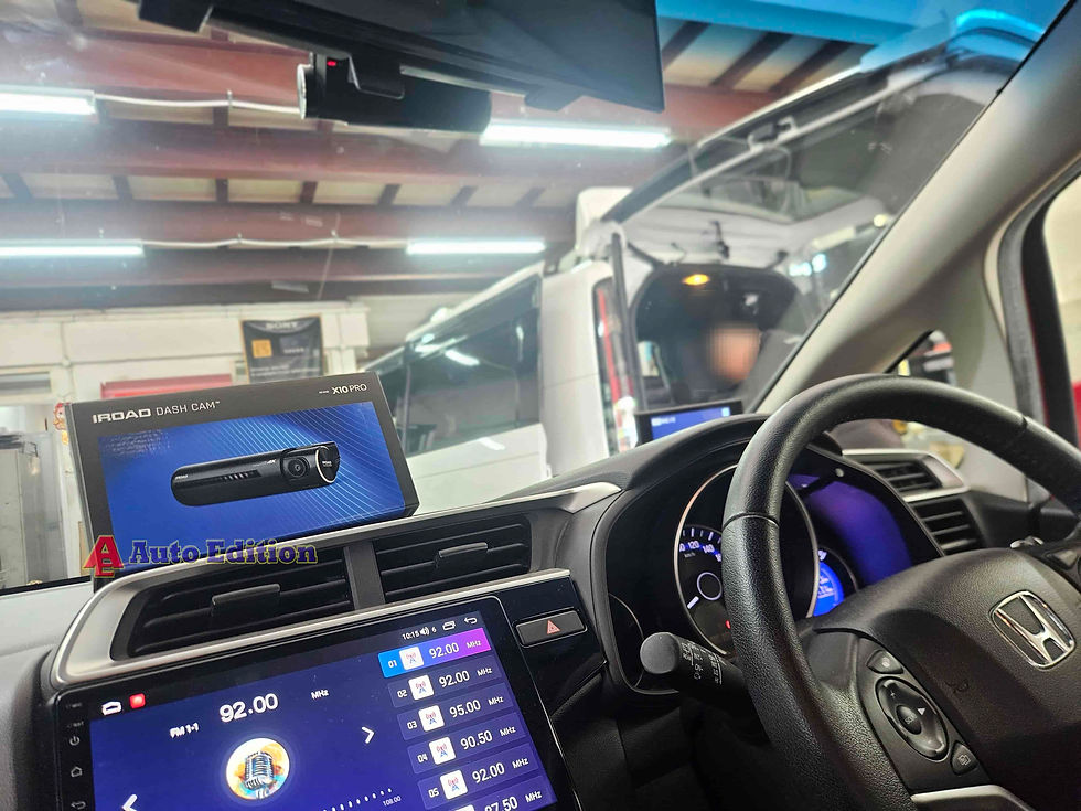 Honda Fit Car Dash Camera - IROAD X10 Pro front & rear + Parking motion - IROAD Power Pack Max 8 installed Singapore | Auto Edition
