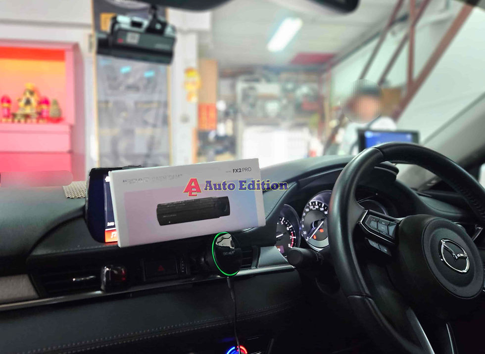 Mazda 6 Car Dash Camera - IROAD FX2 Pro front & rear + Parking motion - IROAD Power Pack Max 8 installed Singapore | Auto Edition