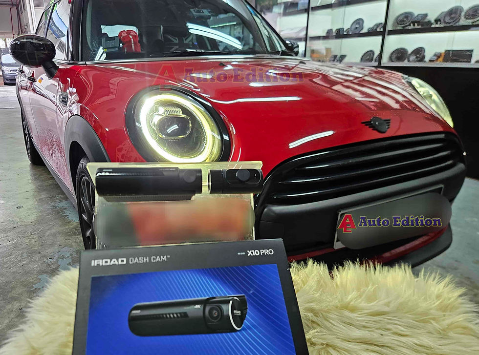 Mini One Car Dash Camera - IROAD X10 Pro front & rear installed Singapore | Auto Edition