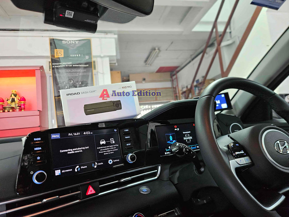 Hyundai Avante - Car Dash Camera - IROAD FX2 Pro front & rear installed Singapore | Auto Edition