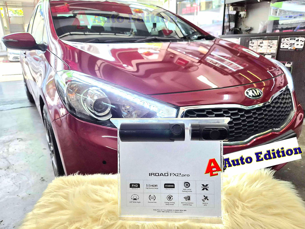 Kia Cerato K3 - Car Dash Camera - IROAD FX2 Pro front & rear installed Singapore | Auto Edition