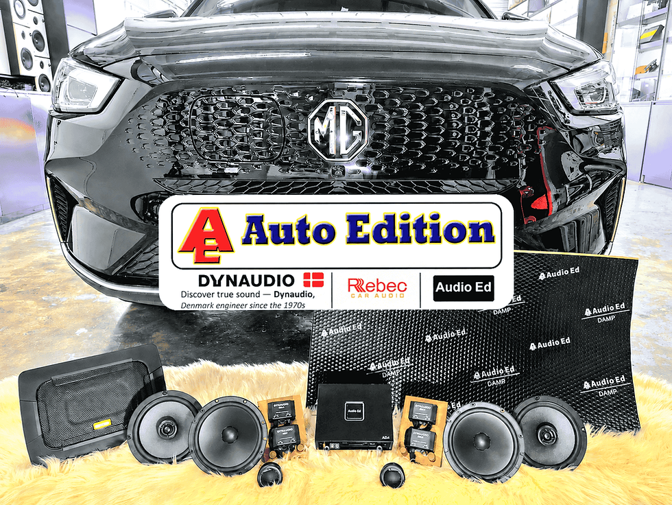 MG ZS EV Car Audio upgrade – Dynaudio and Rebec Car Speakers, DSP Amplifier, Subwoofer and Soundproof | Plug & Play Audio upgrade with Auto Edition Singapore