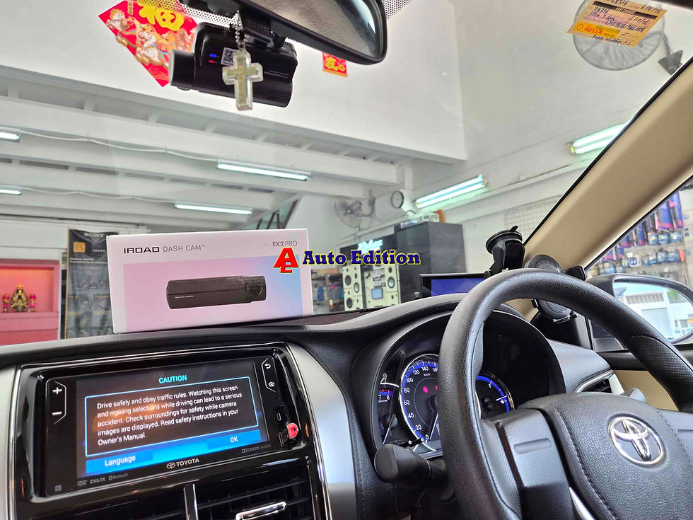 Toyota Vios - Car Dash Camera - IROAD FX2 Pro front & rear installed Singapore | Auto Edition