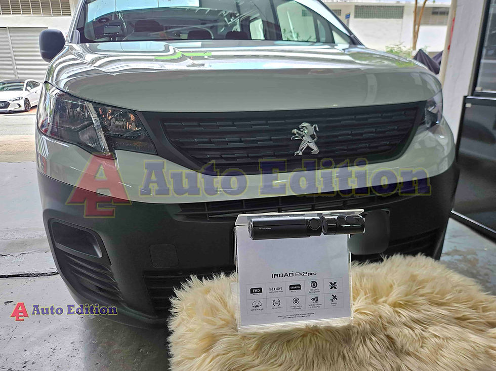 Peugeot e-Partner - Car Dash Camera - IROAD FX2 Pro front & rear installed Singapore | Auto Edition