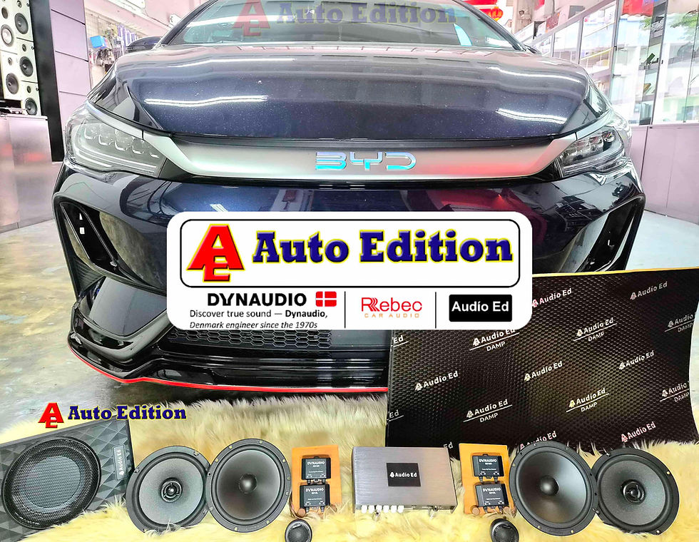 BYD M6 Car Audio upgrade – Dynaudio and Rebec Car Speakers, DSP Amplifier, Subwoofer and Door Soundproof | Plug & Play Audio upgrade with Auto Edition Singapore