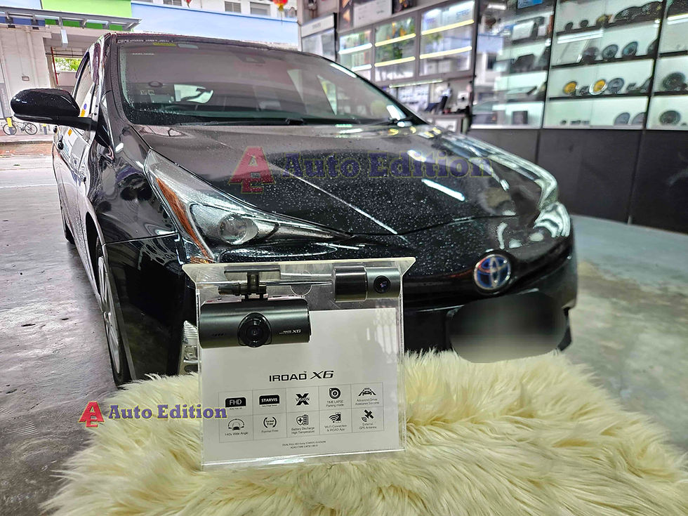 Toyota Prius Car Dash Camera - IROAD X6 front & rear installed Singapore | Auto Edition