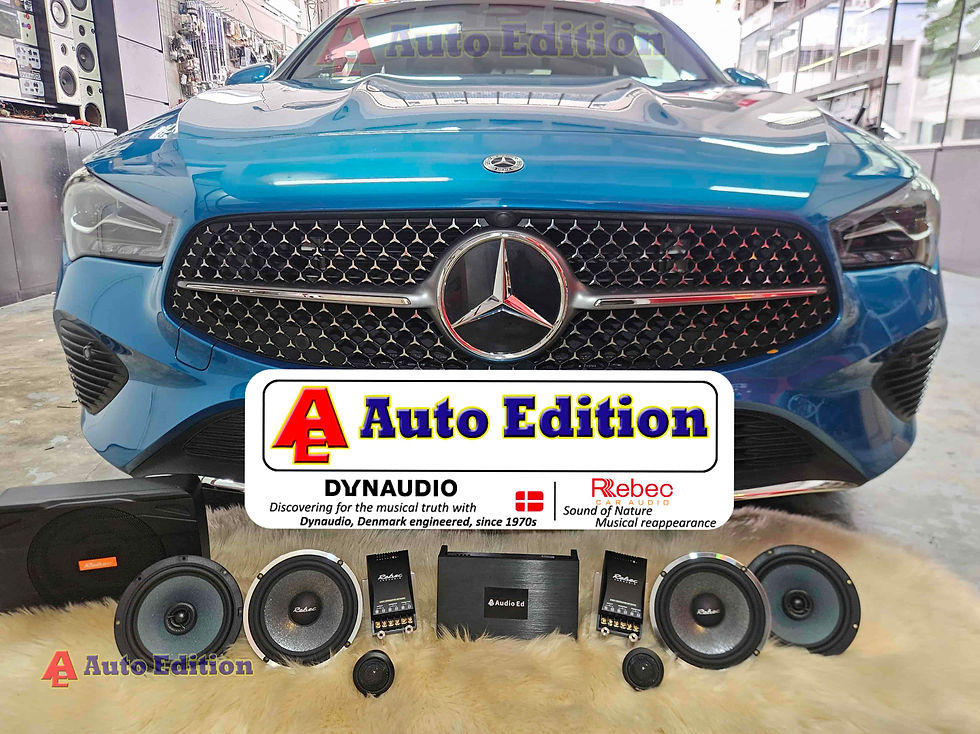 Mercedes CLA180 Car Audio upgrade – Rebec Car Speakers, DSP Amplifier and Subwoofer | Plug & Play Audio upgrade with Auto Edition Singapore