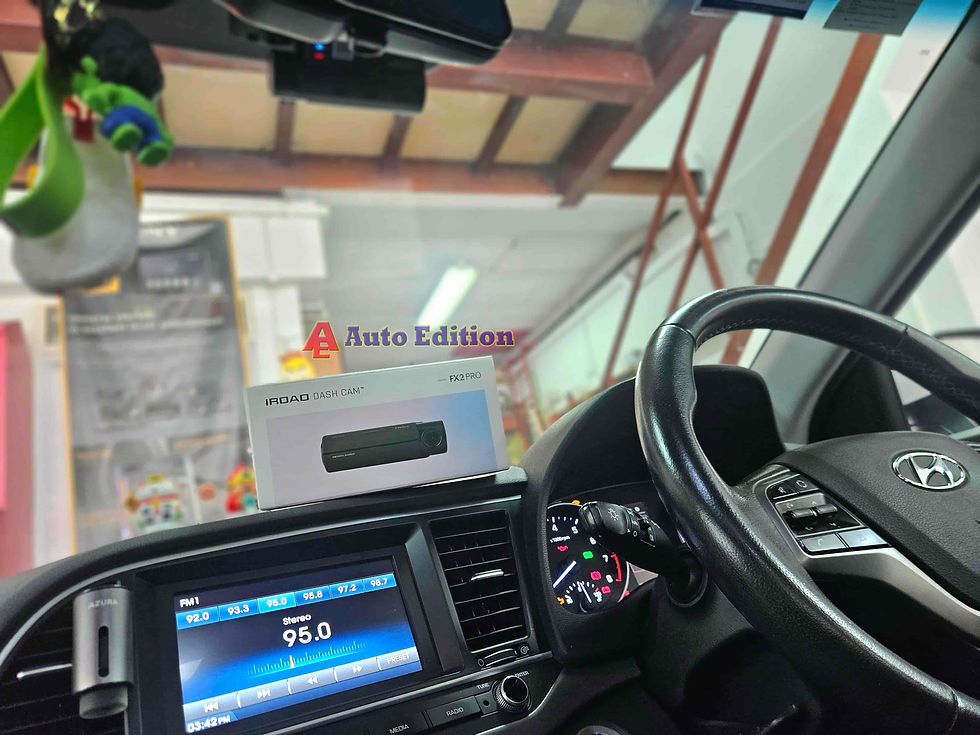 Hyundai Elantra - Car Dash Camera - IROAD FX2 Pro front & rear installed Singapore | Auto Edition