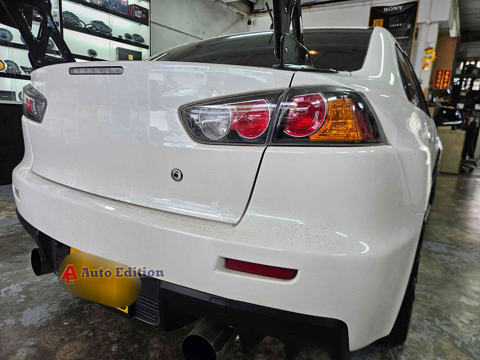 Mitsubishi Lancer Evolution X Car Dash Camera - IROAD X10 Pro front & rear installed Singapore | Auto Edition