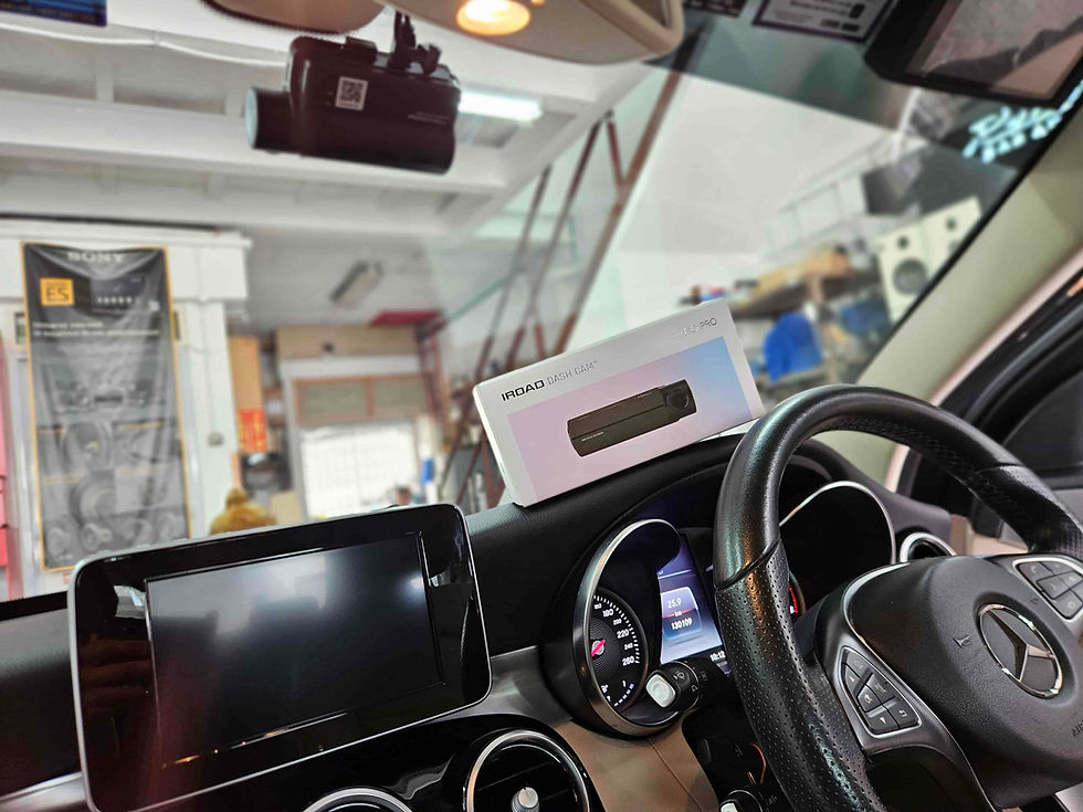 Mercedes C180 - Car Dash Camera - IROAD FX2 Pro front & rear installed Singapore | Auto Edition