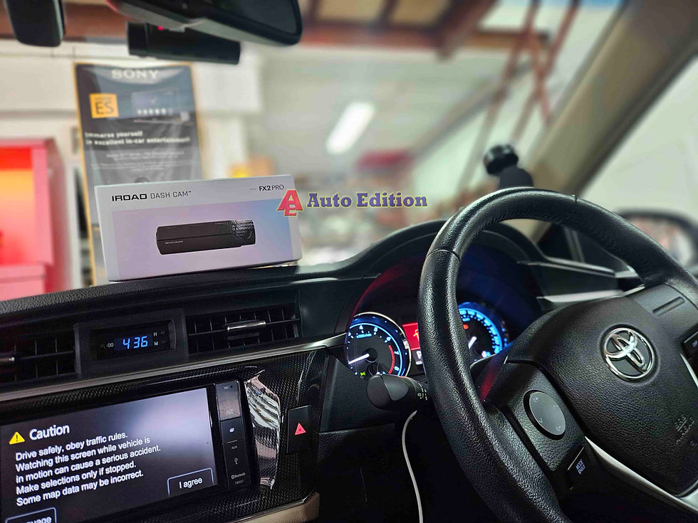 Toyota Corolla Altis - Car Dash Camera - IROAD FX2 Pro front & rear installed Singapore | Auto Edition
