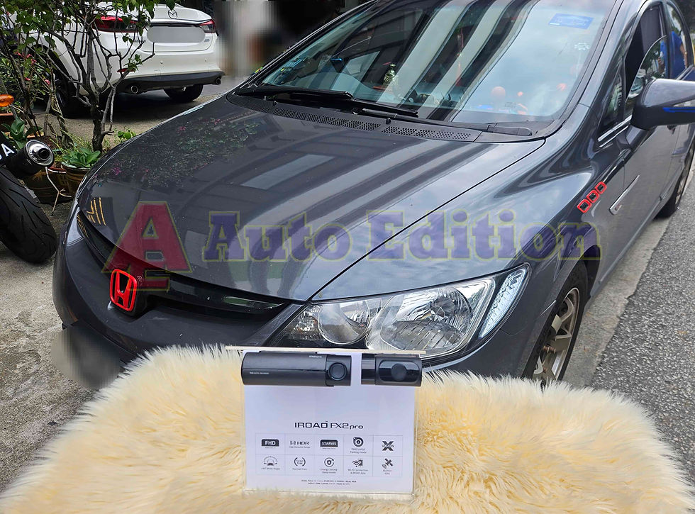 Honda Civic installed Car Dash Camera- IROAD FX2 Pro front & rear | Singapore | Auto Edition Car Dash Camera Singapore