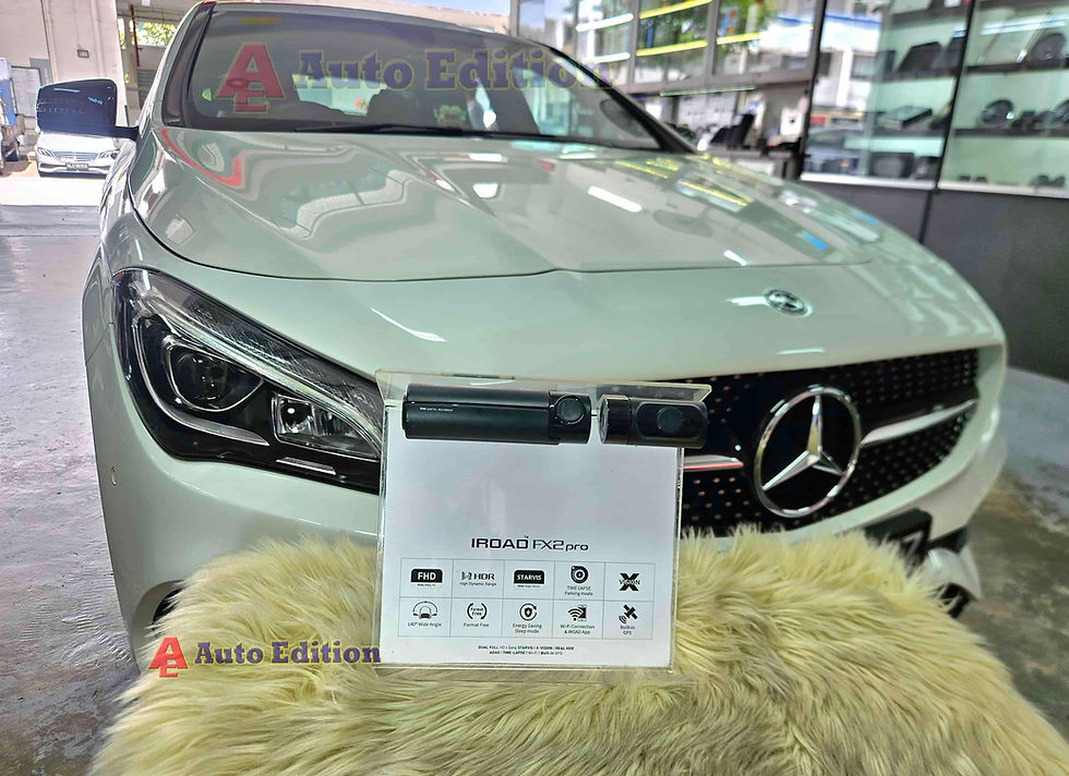 Mercedes CLA180 - Car Dash Camera - IROAD FX2 Pro front & rear installed Singapore | Auto Edition