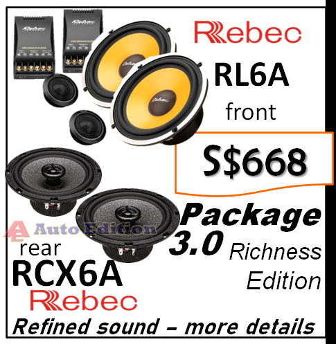 Rebec car audio - RL6A component car speakers + Rebec RCX6A coaxial car speakers