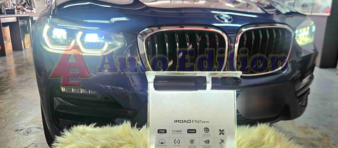 BMW X3 - Car Dash Camera - IROAD FX2 Pro front & rear installed Singapore | Auto Edition