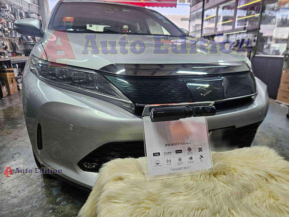 Toyota Harrier Turbo Car Dash Camera - IROAD FX2 Pro front & rear installed Singapore | Auto Edition