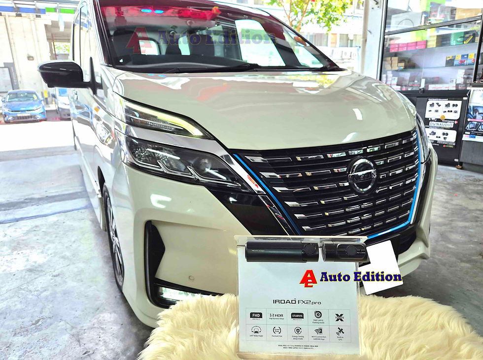 Nissan Serena ePower - Car Dash Camera - IROAD FX2 Pro front & rear installed Singapore | Auto Edition