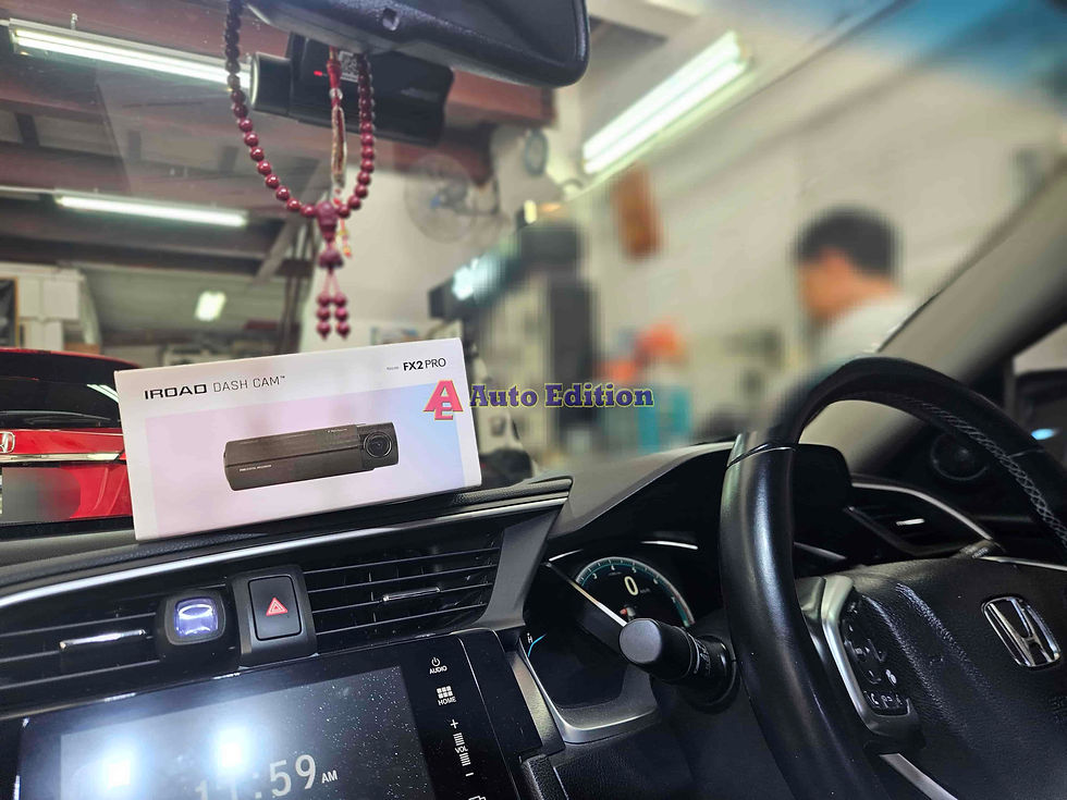Honda Civic Turbo - Car Dash Camera - IROAD FX2 Pro front & rear installed Singapore | Auto Edition