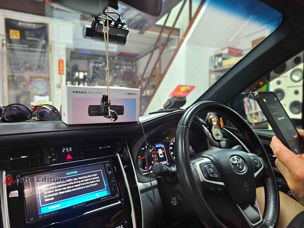Toyota Harrier Turbo Car Dash Camera - IROAD FX2 Pro front & rear installed Singapore | Auto Edition