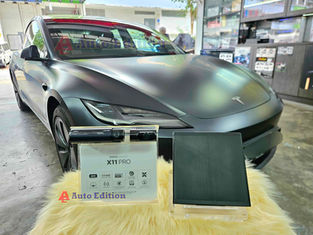 Tesla Model 3 Highland Car Dash Camera - IROAD X11 Pro front & rear + Parking motion - IROAD Power Pack Max 8 installed Singapore | Auto Edition