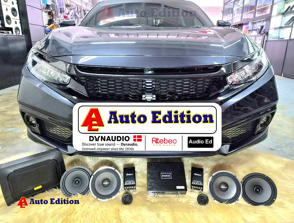 Honda Civic upgrade – Rebec Car Speakers, DSP Amplifier and Subwoofer | Plug & Play Audio upgrade with Auto Edition Singapore