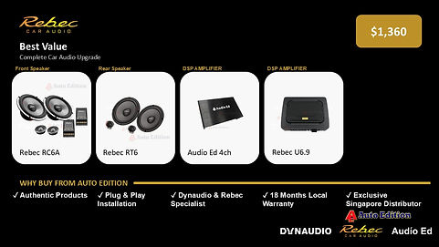 2) $1360 Rebec RC6A + RCX6A Speakers + Audio Ed DSP amplifier + Rebec SUbwoofer U6.9