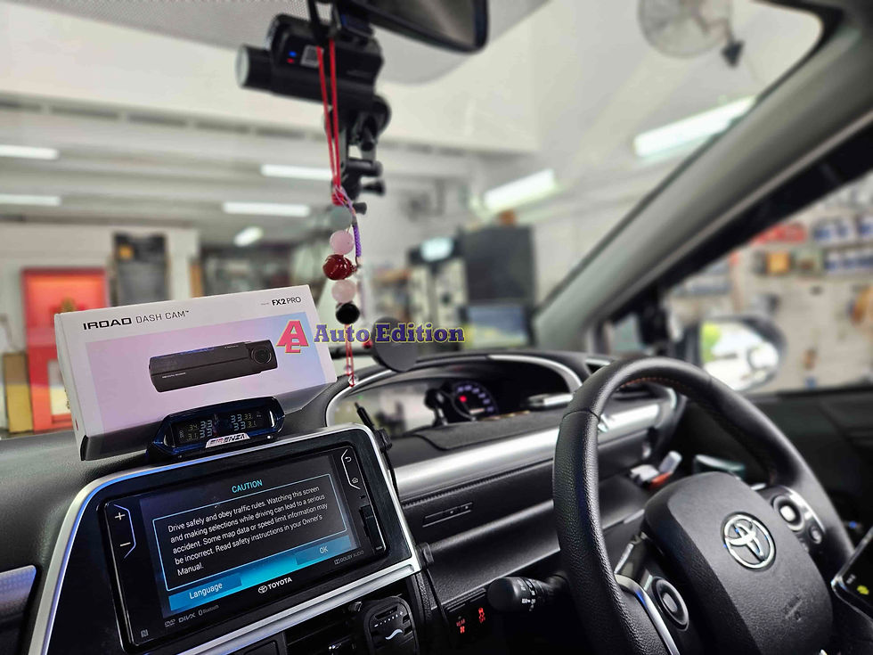 Toyota Sienta - Car Dash Camera - IROAD FX2 Pro front & rear installed Singapore | Auto Edition