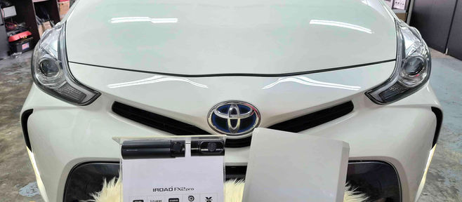 Toyota Prius + Car Dash Camera - IROAD FX2 Pro front & rear + Parking motion - IROAD Power Pack Pro 10 installed Singapore | Auto Edition