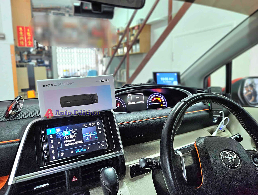 Toyota Sienta - Car Dash Camera - IROAD FX2 Pro front & rear installed Singapore | Auto Edition