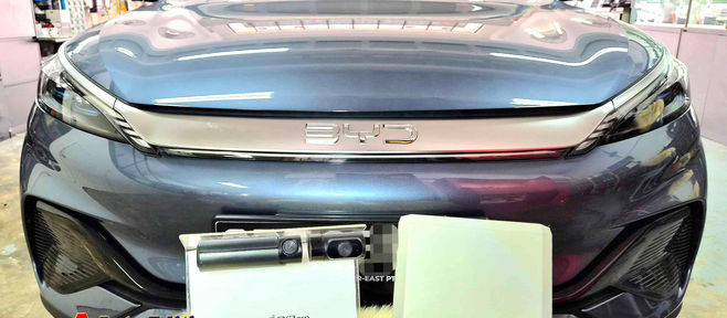 BYD Atto 3 Car Dash Camera - IROAD FX2 Pro front & rear + Parking motion - IROAD Power Pack Pro 10 installed Singapore | Auto Edition