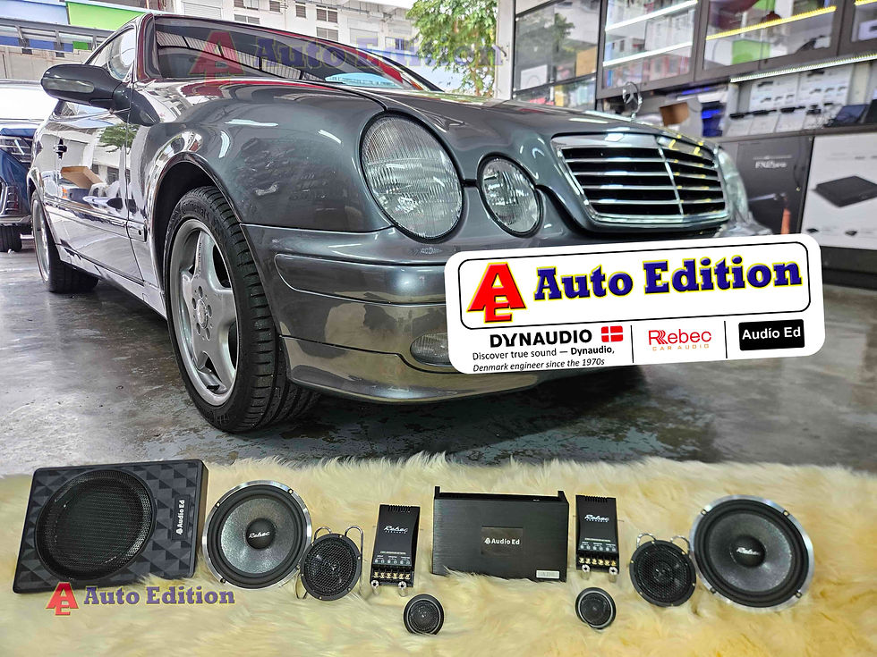Mercedes CLK200 Car Audio upgrade – Rebec Car Speakers, Full-Range Car Speakers, Audío ED DSP Amplifier and Subwoofer | Plug & Play Audio upgrade with Auto Edition Singapore