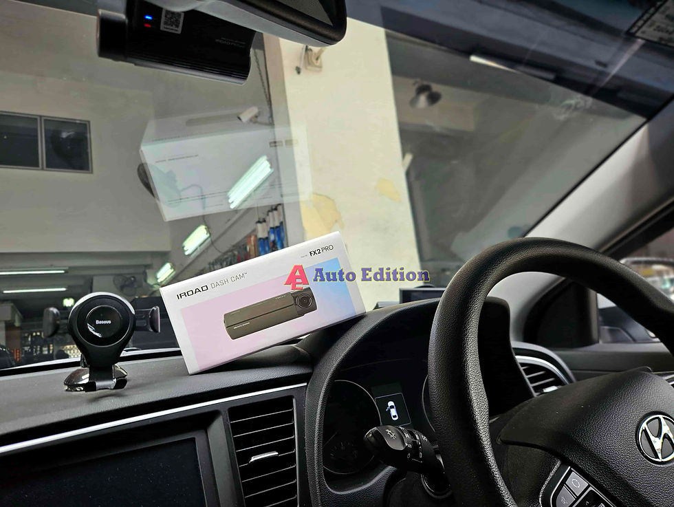 Hyundai Elantra Car Dash Camera - IROAD FX2 Pro front & rear + Parking motion - IROAD Power Pack Max 8 installed Singapore | Auto Edition
