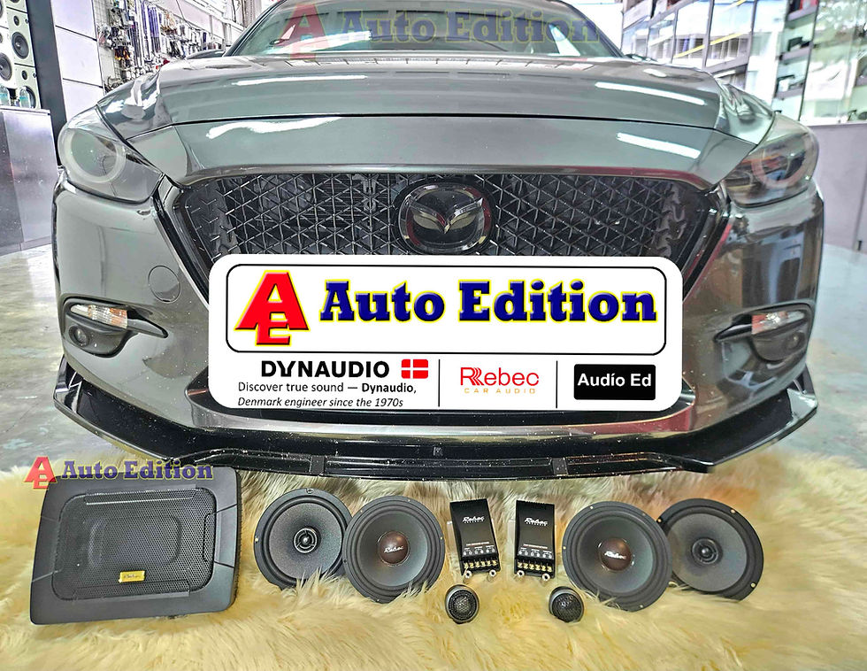 Mazda 3 Car Audio upgrade – Rebec Car Speakers and Subwoofer | Audio upgrade with Auto Edition Singapore