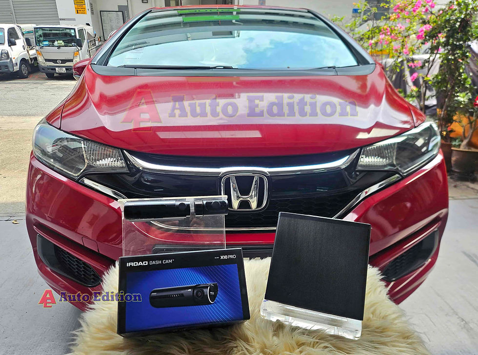 Honda Fit Car Dash Camera - IROAD X10 Pro front & rear + Parking motion - IROAD Power Pack Max 8 installed Singapore | Auto Edition