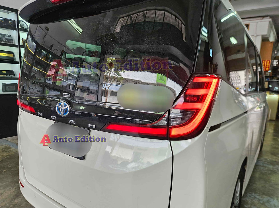 Toyota Noah Hybrid Car Dash Camera - IROAD X6 front & rear installed Singapore | Auto Edition