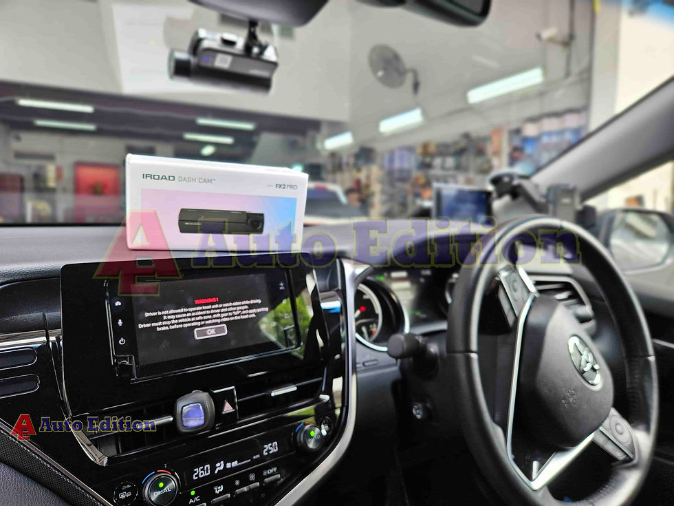 Toyota Camry Car Dash Camera - IROAD FX2 Pro front & rear installed Singapore | Auto Edition
